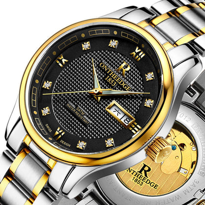 Genuine Ruizhiyuan Watch Men&#039;s Automatic Mechanical Watch Business Luminous Watch Hollow Men&#039;s Watch Waterproof Stainless Steel Band