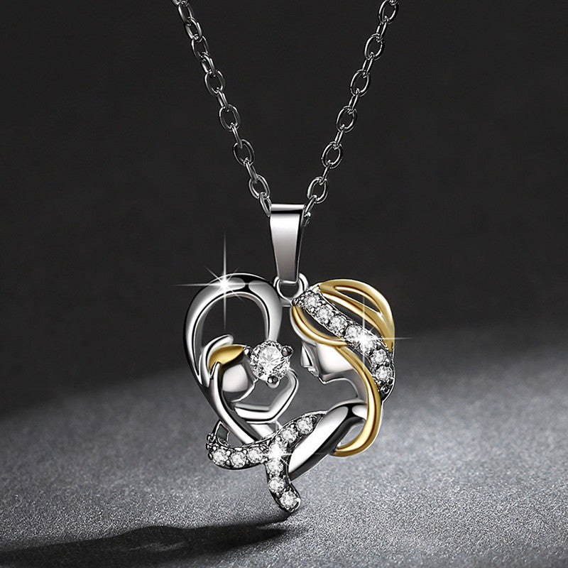 Mother&#039;s Heart-shaped Necklace