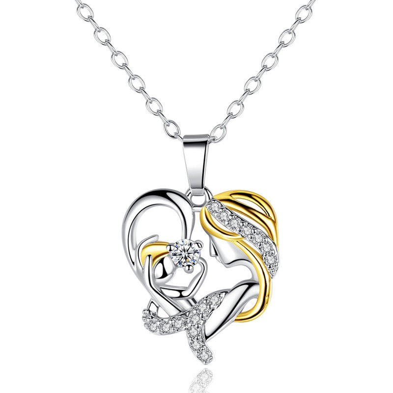 Mother&#039;s Heart-shaped Necklace