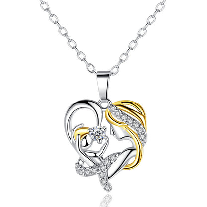 Mother&#039;s Heart-shaped Necklace