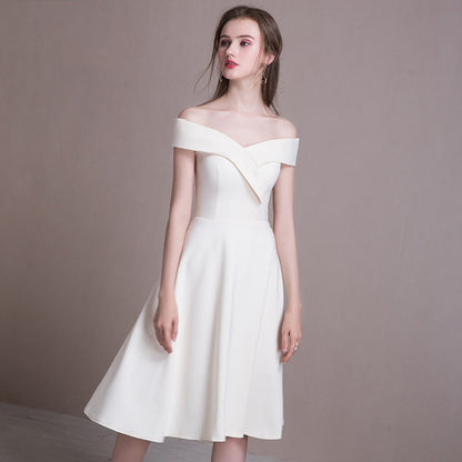 Annual Meeting Small Dress 2022 New Small Man Can Wear One-shoulder Evening Dress Party Party Dress