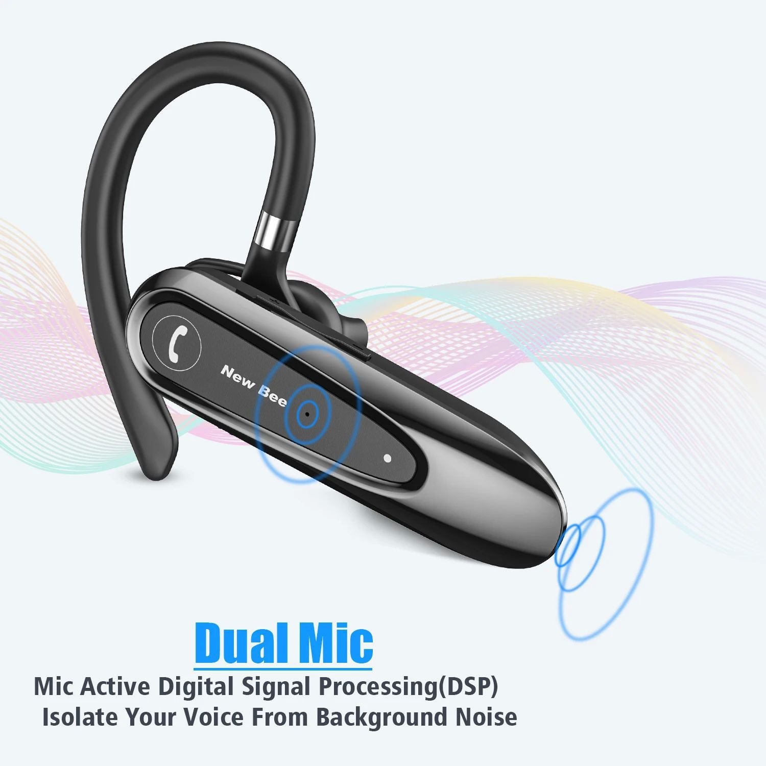 New Bee B45 Bluetooth 50 Headset Wireless Earphone Headphon