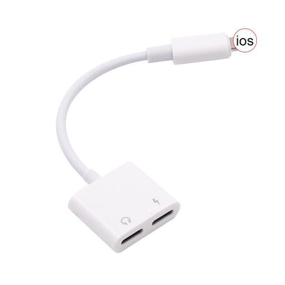 Suitable For Apple 7 Headphone Adapter Four-in-one IphoneXs 8 Dual-female Two-in-one Audio Adapter Cable