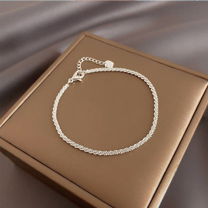 Gypsophila Silver Sparkling Necklace Female  High-quality Cauliflower Necklace Flash Clavicle Chain