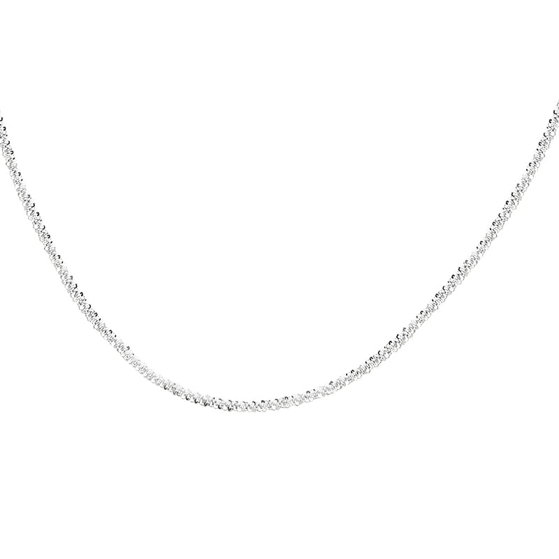 Gypsophila Silver Sparkling Necklace Female  High-quality Cauliflower Necklace Flash Clavicle Chain