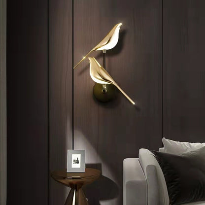 Magpie Creative Bird Wall Lamp Modern Simple Bedroom Bedside Living Room Sofa Nordic Light Luxury Away Stair Lamps