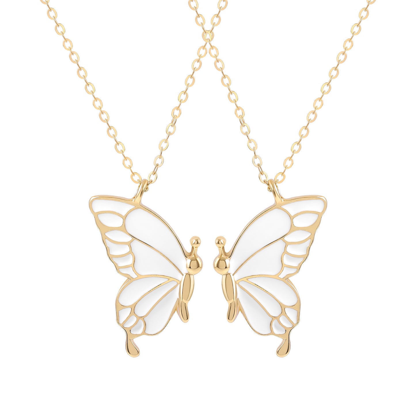 Foreign Trade Hot Selling New Magnetic Butterfly Necklace Best Friend Girlfriends Small Gift Fashion Hundred Matching Necklace Necklace