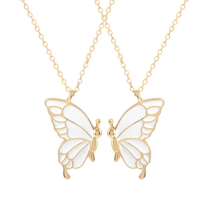 Foreign Trade Hot Selling New Magnetic Butterfly Necklace Best Friend Girlfriends Small Gift Fashion Hundred Matching Necklace Necklace