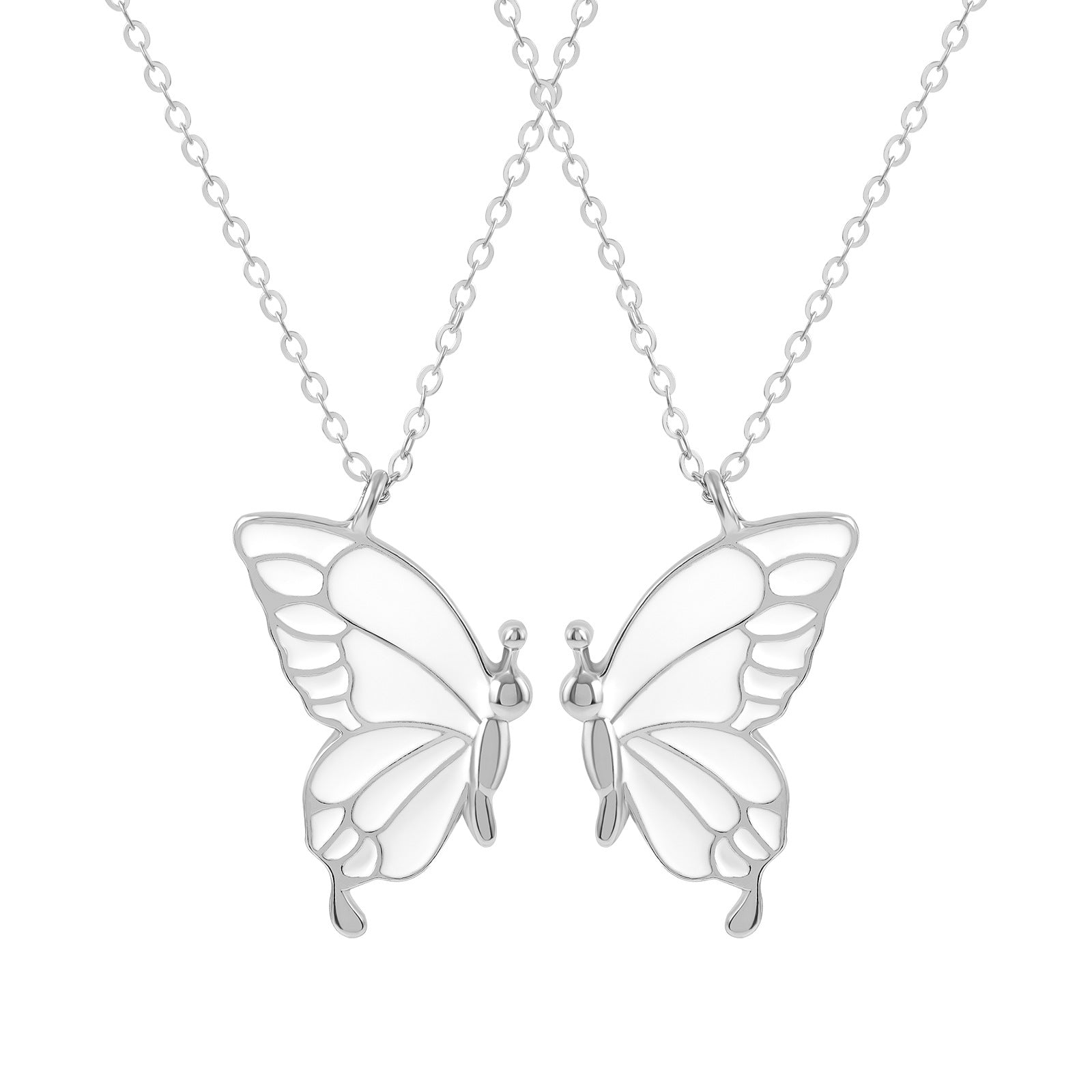 Foreign Trade Hot Selling New Magnetic Butterfly Necklace Best Friend Girlfriends Small Gift Fashion Hundred Matching Necklace Necklace