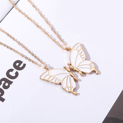 Foreign Trade Hot Selling New Magnetic Butterfly Necklace Best Friend Girlfriends Small Gift Fashion Hundred Matching Necklace Necklace