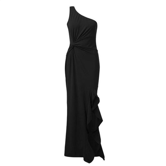 Maxi One Shoulder Evening Party Dress